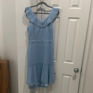 Chelsea28 Blue Lace Midi Dress